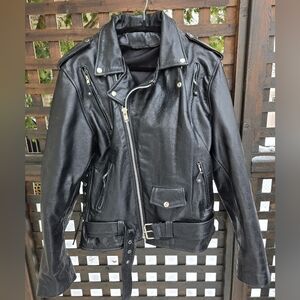 Vintage Leather Motorcycle Jacket